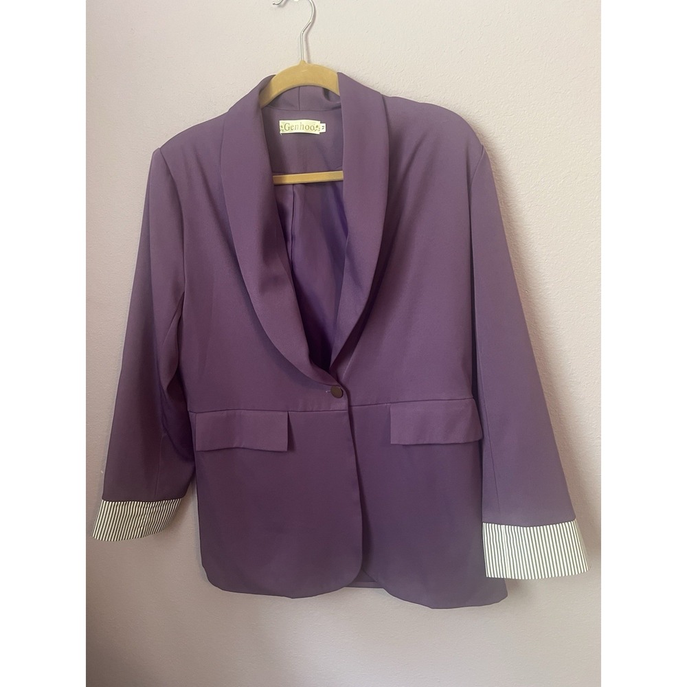 Genhoo‎ Purple Blazer Size Medium Academia Career